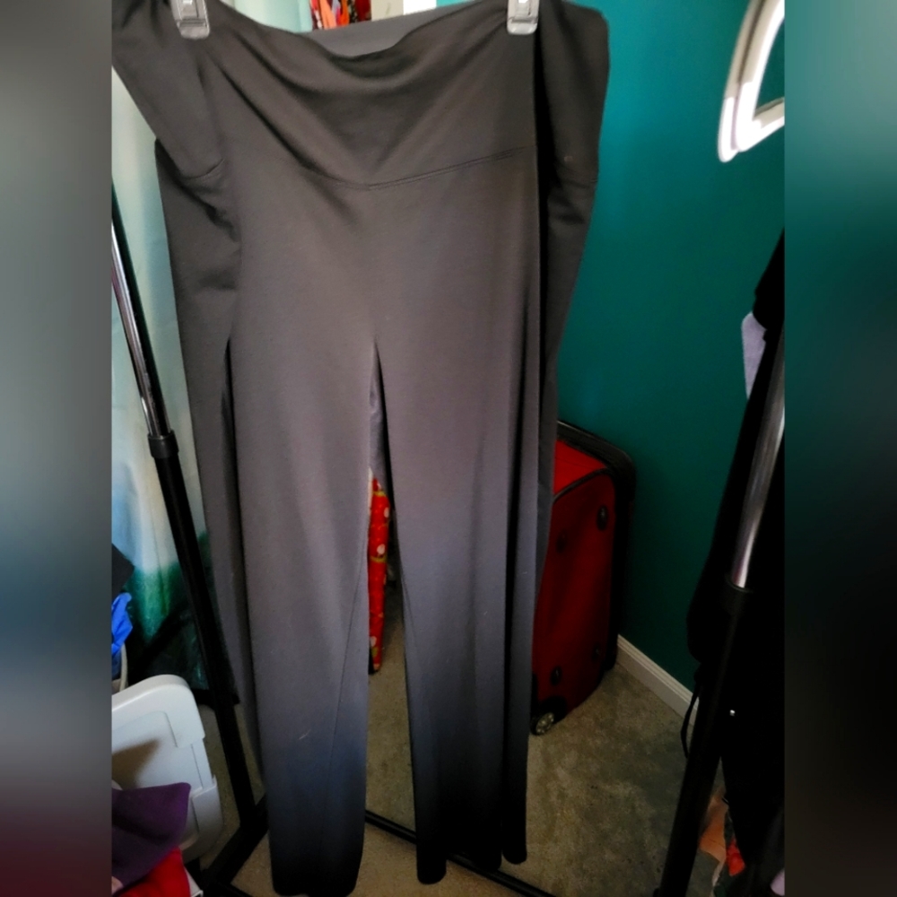 Black jersey pants, some stretch, no pockets